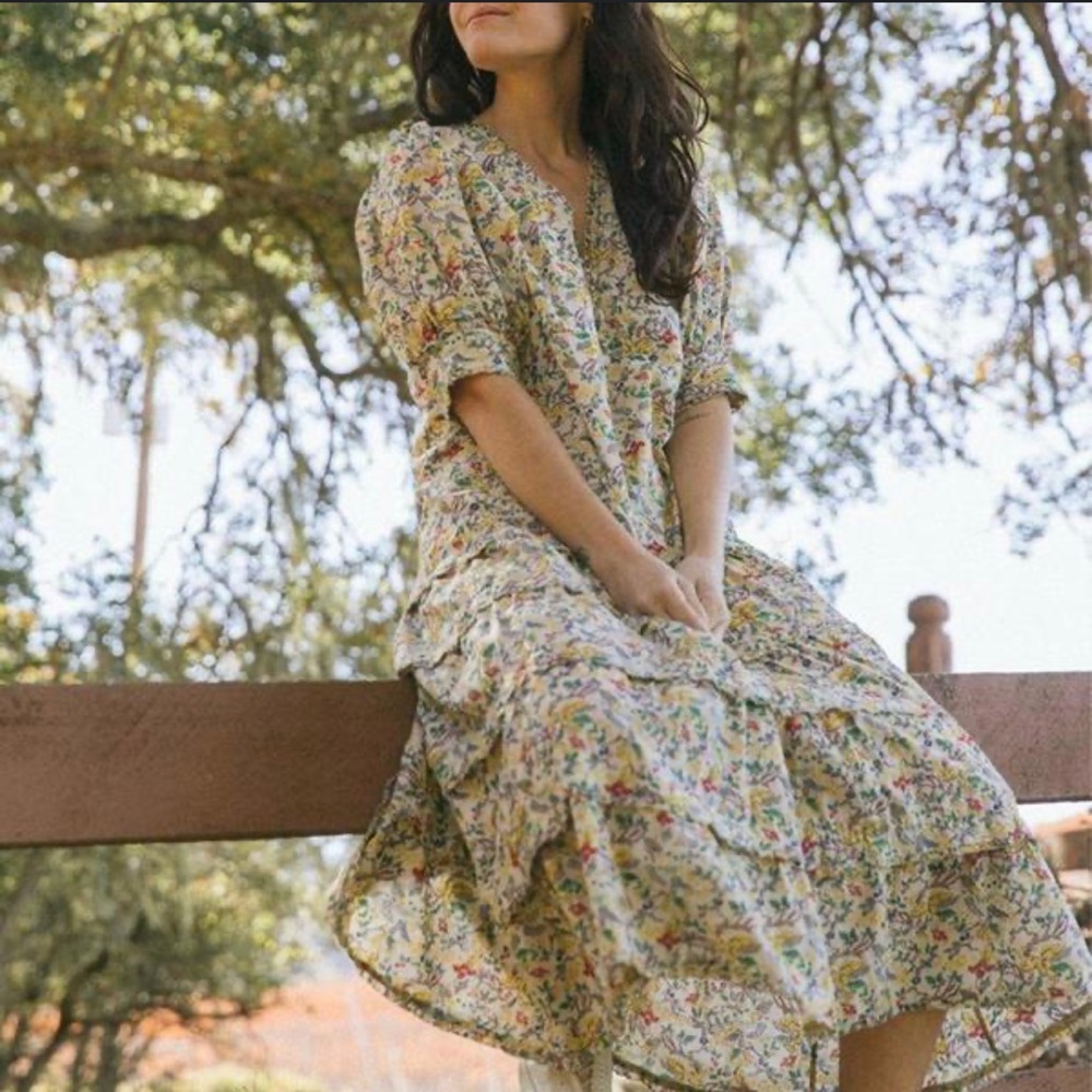 The Great Yonder Dress in Boxwood Floral Size 3